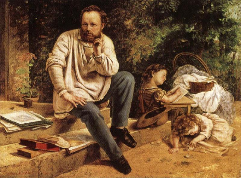 Gustave Courbet Pierre-joseph Prud'hon and His Children china oil painting image